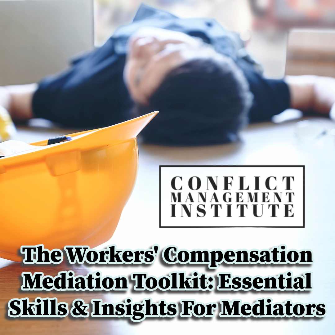 An injured worker lays on the floor after an accident. The workers compensation course for mediators.