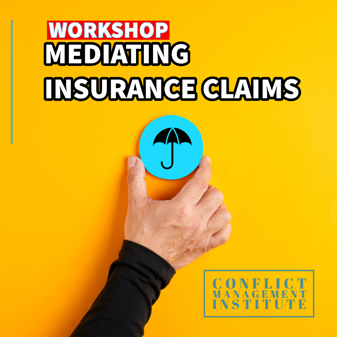 A hand holds an insurance claim document. Mediating insurance claims workshop